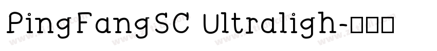 PingFangSC Ultraligh字体转换